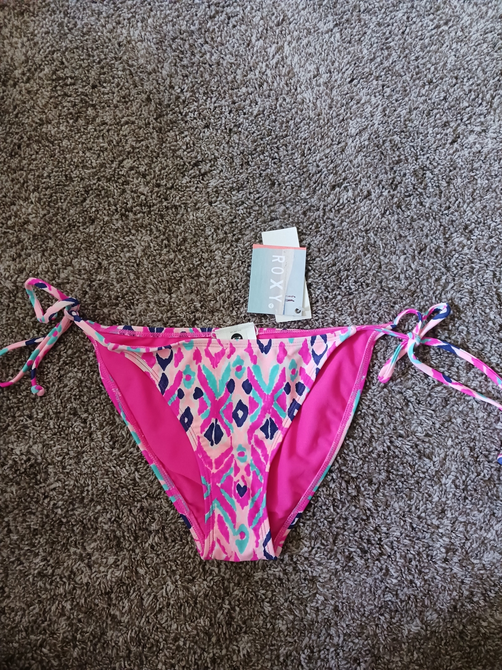 NWT Roxy Women's Multicolor Tie-Side Swim Bottoms M